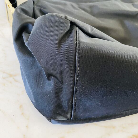 TORY BURCH Solid Black Nylon Large Messenger Bag - Picture 6 of 10